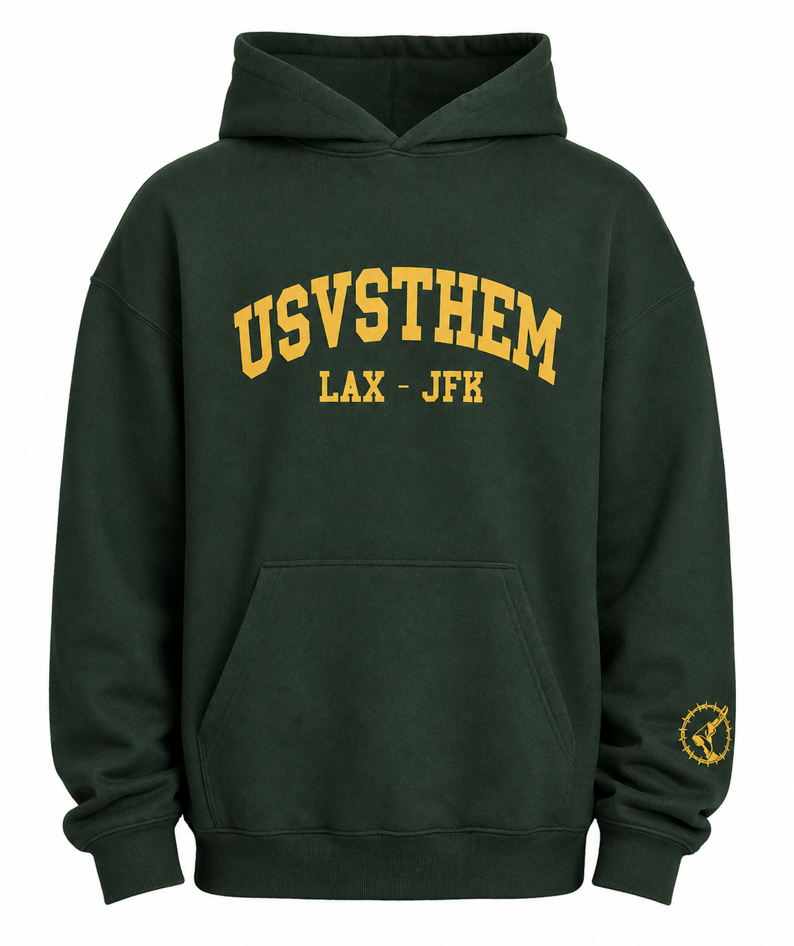 LAX - JFK - Dark Green Hoodie